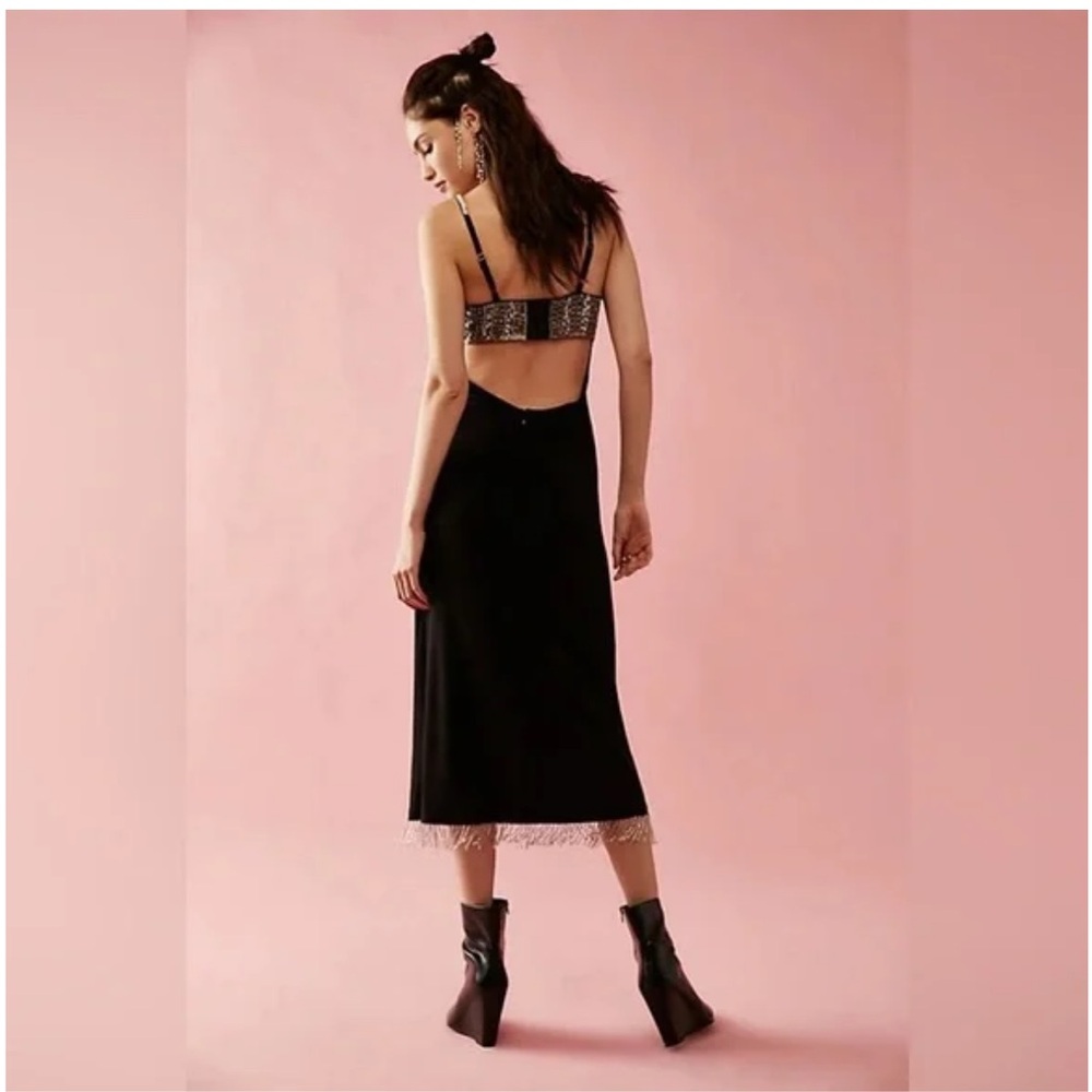 LoveShackFancy Wink Midi Beaded Dress with Bra Top - Picture 4 of 6